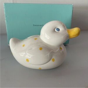 Tiffany & Co. RARE Ceramic Ducky ‘Piggy’ Bank w/Box - Mint Condition - Authentic